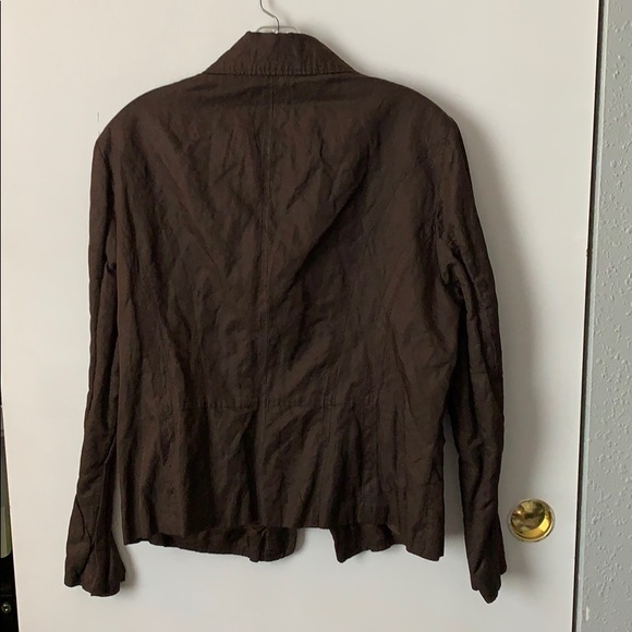 Cute crinkle Jacket in chocolate brown - Picture 2 of 2
